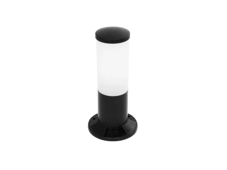 GloboStar® GARDENIO 203-0249 Μοντέρνο Επιδαπέδιο Φωτιστικό Κολωνάκι Κήπου Μονόφωτο 1 x E27 IP44 Μαύρο Πλαστικό - Μ15 x Π15 x Υ31cm