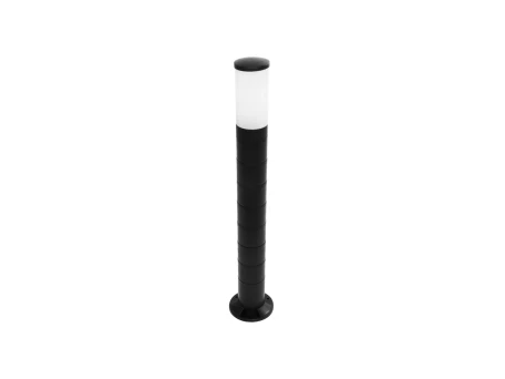 GloboStar® GARDENIO 203-0250 Μοντέρνο Επιδαπέδιο Φωτιστικό Κολωνάκι Κήπου Μονόφωτο 1 x E27 IP44 Μαύρο Πλαστικό - Μ15 x Π15 x Υ85cm