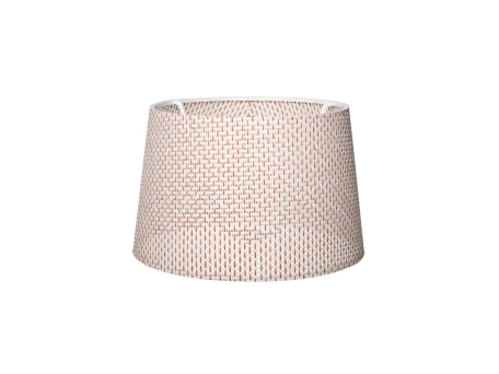 GloboStar® COVER 203-0263 Μοντέρνο Φωτιστικό Καπέλο Μπέζ Διάτρητο Ύφασμα για Ντουί E27- Μ38 x Π38 x Υ24cm