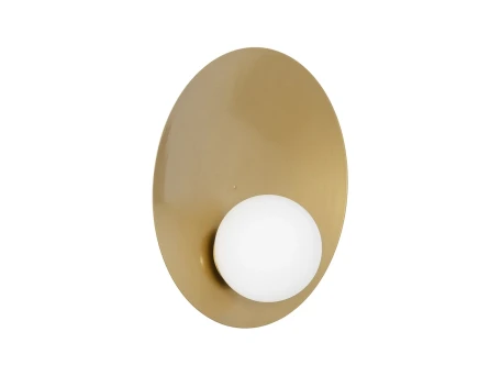 GLOBOSTAR® PLATO 203-0278 Vintage Φωτιστικό Τοίχου - Απλίκα με Ντουί 1 x E14 AC 220-240V IP20 - Χρυσό & Λευκό - M40 x Π19 x Υ40cm