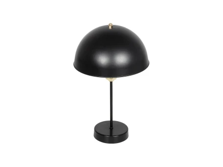 GLOBOSTAR® GAZETA 203-0298 Μοντέρνο Επιτραπέζιο Φωτιστικό Πορτατίφ με Ντουί 1 x E27 AC 220-240V IP20 - Μαύρο & Χρυσό - Μ25 x Π25 x Υ39cm