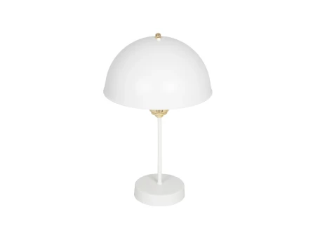 GLOBOSTAR® GAZETA 203-0302 Μοντέρνο Επιτραπέζιο Φωτιστικό Πορτατίφ με Ντουί 1 x E27 AC 220-240V IP20 - Λευκό & Χρυσό  - Μ25 x Π25 x Υ39cm