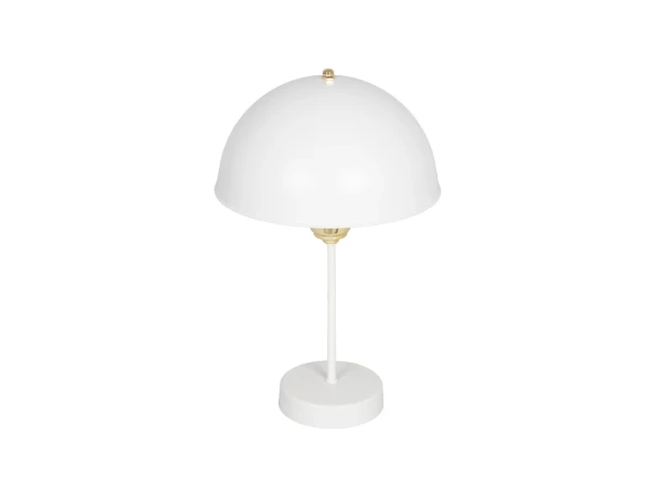 GLOBOSTAR® GAZETA 203-0302 Μοντέρνο Επιτραπέζιο Φωτιστικό Πορτατίφ με Ντουί 1 x E27 AC 220-240V IP20 - Λευκό & Χρυσό  - Μ25 x Π25 x Υ39cm