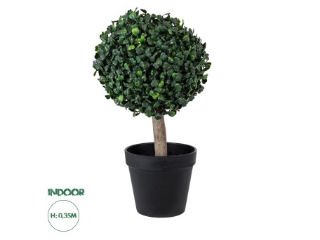 GloboStar® Artificial Garden BUXUS 20404 Τεχνητό Διακοσμητικό Φυτό Πυξός Υ35cm