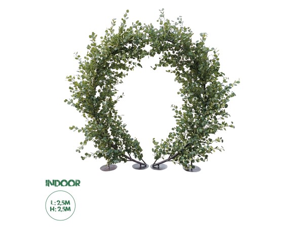 GloboStar® Artificial Garden EYCALYPTUS CINEREA ARCH 20434 Τεχνητή Διακοσμητική Αψίδα Ευκάλυπτου Μ250cm x Υ250cm