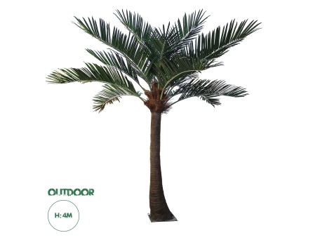 GloboStar® Artificial Garden COCONUT PALM TREE 20442 Τεχνητό Διακοσμητικό Φοινικόδεντρο Κοκοφοίνικας Εξωτερικού Χώρου IP68 UV Certified Protection Υ400cm