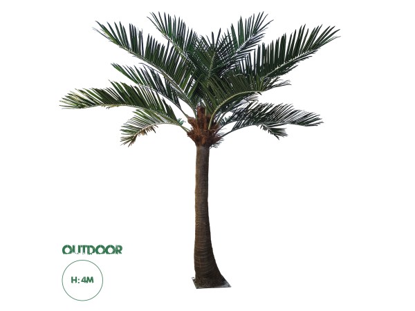 GloboStar® Artificial Garden COCONUT PALM TREE 20442 Τεχνητό Διακοσμητικό Φοινικόδεντρο Κοκοφοίνικας Εξωτερικού Χώρου IP68 UV Certified Protection Υ400cm
