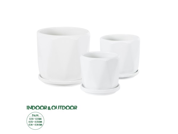GloboStar® Artificial Garden KARPATHOS 20463 ΣΕΤ 3 Πήλινα Κεραμικά Κασπώ Γλάστρες - Flower Pots Λευκό A:Φ10cm x Υ10cm B:Φ13cm x Υ13.5cm C:Φ16cm x Υ16.5cm GloboStar® Artificial Garden KARPATHOS 20463 ΣΕΤ 3 Πήλινα Κεραμικά Κασπώ Γλάστρες - Flower Pots Λευκό A:Φ10cm x Υ10cm B:Φ13cm x Υ13.5cm C:Φ16cm x Υ16.5cm