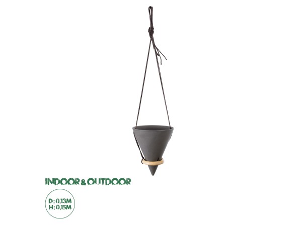 GloboStar® Artificial Garden AIGINA 20466 Κρεμαστό Πήλινο Κεραμικό Κασπώ Γλάστρα - Flower Pot Μαύρο Φ13cm x Υ15cm GloboStar® Artificial Garden AIGINA 20466 Κρεμαστό Πήλινο Κεραμικό Κασπώ Γλάστρα - Flower Pot Μαύρο Φ13cm x Υ15cm