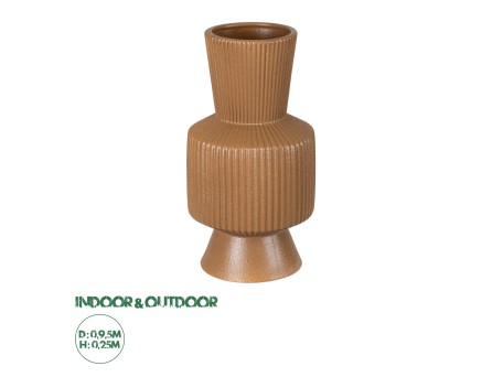 GloboStar® Artificial Garden AMALFI 20471 Πήλινο Κεραμικό Κασπώ Γλάστρα - Flower Pot Κεραμιδί Φ9.5cm x Υ25cm