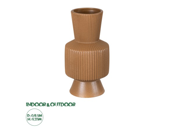 GloboStar® Artificial Garden AMALFI 20471 Πήλινο Κεραμικό Κασπώ Γλάστρα - Flower Pot Κεραμιδί Φ9.5cm x Υ25cm