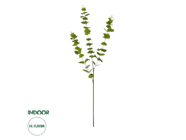 GloboStar® Artificial Garden EUCALYPTUS BRANCH 20484 Τεχνητό Διακοσμητικό Κλαδί Ευκάλυπτου Πράσινο Π30 x Μ30 x Υ80m