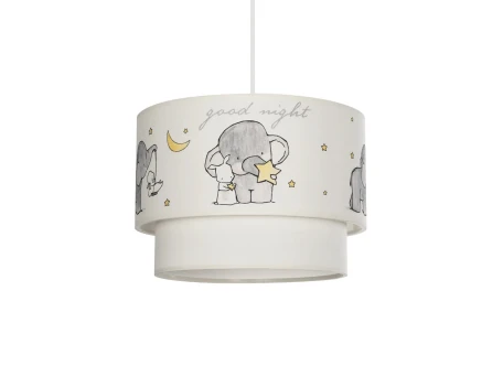 GLOBOSTAR® ELEPHANT 204-0002 Παιδικό Κρεμαστό Φωτιστικό Οροφής με Ντουί 1 x E27 AC 220-240V IP20 - Πολύχρωμο - Μ30 x Π30 x Υ24cm