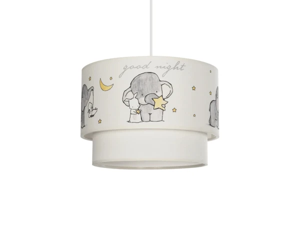 GLOBOSTAR® ELEPHANT 204-0002 Παιδικό Κρεμαστό Φωτιστικό Οροφής με Ντουί 1 x E27 AC 220-240V IP20 - Πολύχρωμο - Μ30 x Π30 x Υ24cm