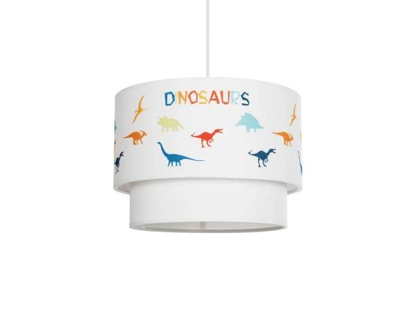 GLOBOSTAR® DINO 204-0006 Παιδικό Κρεμαστό Φωτιστικό Οροφής με Ντουί 1 x E27 AC 220-240V IP20 - Πολύχρωμο - Μ30 x Π30 x Υ24cm