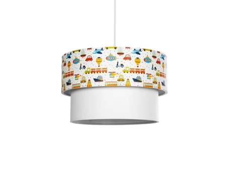 GLOBOSTAR® TRAIN 204-0009 Παιδικό Κρεμαστό Φωτιστικό Οροφής με Ντουί 1 x E27 AC 220-240V IP20 - Πολύχρωμο - Μ30 x Π30 x Υ24cm
