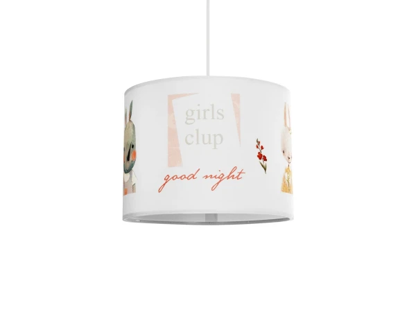 GLOBOSTAR® GIRLSCLUB 204-0010 Παιδικό Κρεμαστό Φωτιστικό Οροφής με Ντουί 1 x E27 AC 220-240V IP20 - Πολύχρωμο - Μ28 x Π28 x Υ24cm