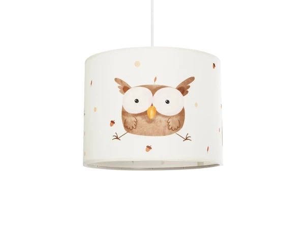 GLOBOSTAR® OWL 204-0017 Παιδικό Κρεμαστό Φωτιστικό Οροφής με Ντουί 1 x E27 AC 220-240V IP20 - Πολύχρωμο - Μ28 x Π28 x Υ24cm