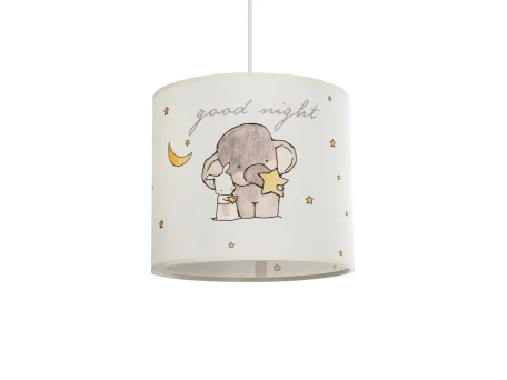 GLOBOSTAR® ELEPHANT 204-0020 Παιδικό Κρεμαστό Φωτιστικό Οροφής με Ντουί 1 x E27 AC 220-240V IP20 - Πολύχρωμο - Μ24 x Π24 x Υ23cm