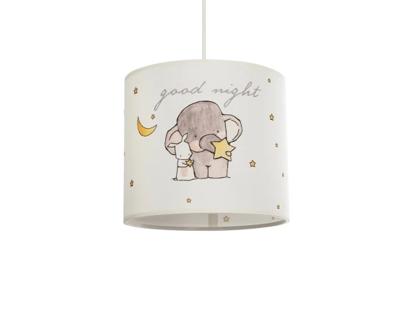 GLOBOSTAR® ELEPHANT 204-0020 Παιδικό Κρεμαστό Φωτιστικό Οροφής με Ντουί 1 x E27 AC 220-240V IP20 - Πολύχρωμο - Μ24 x Π24 x Υ23cm