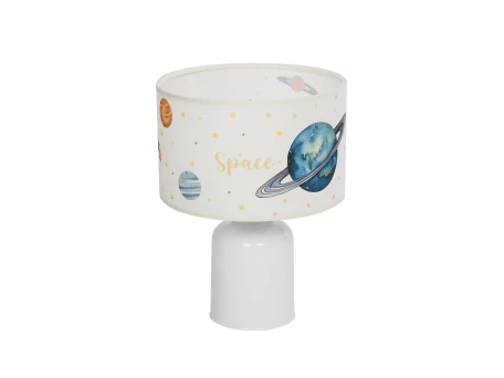 GLOBOSTAR® SATURN 204-0030 Παιδικό Επιτραπέζιο Φωτιστικό Πορτατίφ με Ντουί 1 x E27 AC 220-240V IP20 - Πολύχρωμο - Μ24 x Π24 x Υ32cm
