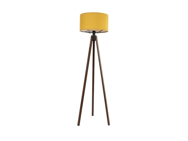GLOBOSTAR® SAGA 204-0033 Μοντέρνο Επιδαπέδιο Φωτιστικό με Ντουί 1 x E27 AC 220-240V IP20 - Καφέ & Κίτρινο - Μ38 x Π38 x Υ140cm