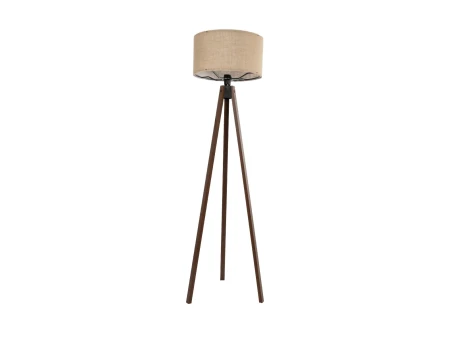 GLOBOSTAR® SAGA 204-0037 Μοντέρνο Επιδαπέδιο Φωτιστικό με Ντουί 1 x E27 AC 220-240V IP20 - Καφέ & Mπεζ - Μ38 x Π38 x Υ140cm