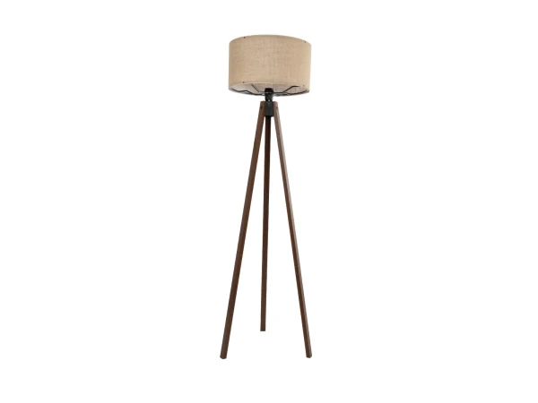 GLOBOSTAR® SAGA 204-0037 Μοντέρνο Επιδαπέδιο Φωτιστικό με Ντουί 1 x E27 AC 220-240V IP20 - Καφέ & Mπεζ - Μ38 x Π38 x Υ140cm
