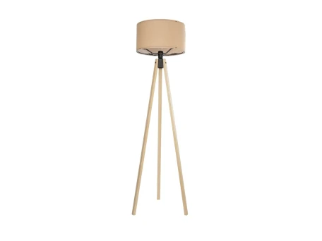 GLOBOSTAR® SAGA 204-0043 Μοντέρνο Επιδαπέδιο Φωτιστικό με Ντουί 1 x E27 AC 220-240V IP20 - Μπεζ - Μ38 x Π38 x Υ140cm