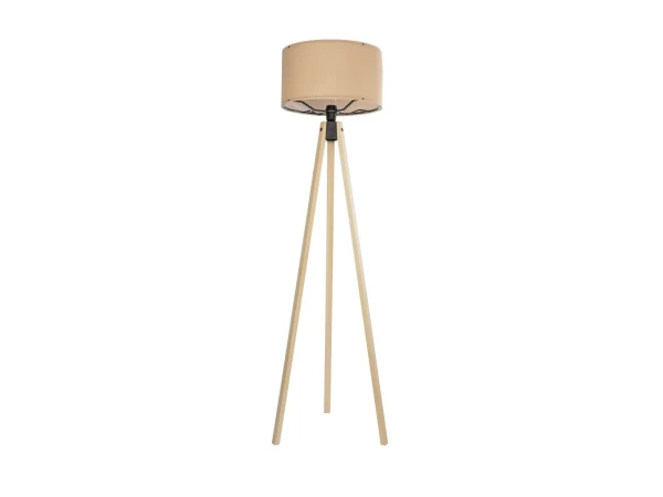 GLOBOSTAR® SAGA 204-0043 Μοντέρνο Επιδαπέδιο Φωτιστικό με Ντουί 1 x E27 AC 220-240V IP20 - Μπεζ - Μ38 x Π38 x Υ140cm