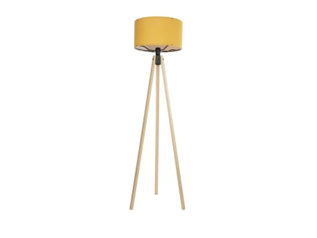 GLOBOSTAR® SAGA 204-0045 Μοντέρνο Επιδαπέδιο Φωτιστικό με Ντουί 1 x E27 AC 220-240V IP20 - Μπεζ & Κίτρινο - Μ38 x Π38 x Υ140cm