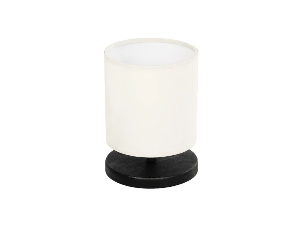 GLOBOSTAR® MINNIE 204-0062 Μοντέρνο Επιτραπέζιο Φωτιστικό Πορτατίφ με Ντουί 1 x E14 AC 220-240V IP20 - Μαύρο & Μπεζ - Μ15 x Π15 x Υ21cm