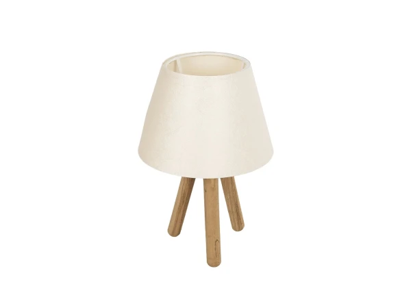 GLOBOSTAR® CAP 204-0069 Μοντέρνο Επιτραπέζιο Φωτιστικό Πορτατίφ με Ντουί 1 x E27 AC 220-240V IP20 - Καφέ & Λευκό - Μ22 x Π22 x Υ33cm