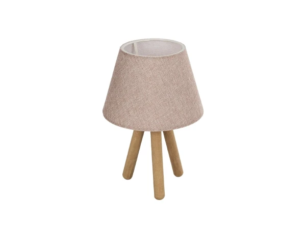 GLOBOSTAR® CAP 204-0070 Μοντέρνο Επιτραπέζιο Φωτιστικό Πορτατίφ με Ντουί 1 x E27 AC 220-240V IP20 - Καφέ & Ροζ - Μ22 x Π22 x Υ33cm