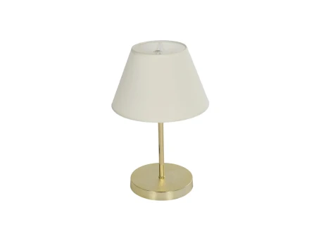 GLOBOSTAR® GLOSSY 204-0071 Μοντέρνο Επιτραπέζιο Φωτιστικό Πορτατίφ με Ντουί 1 x E27 AC 220-240V IP20 - Χρυσό & Λευκό - Μ22 x Π22 x Υ34cm