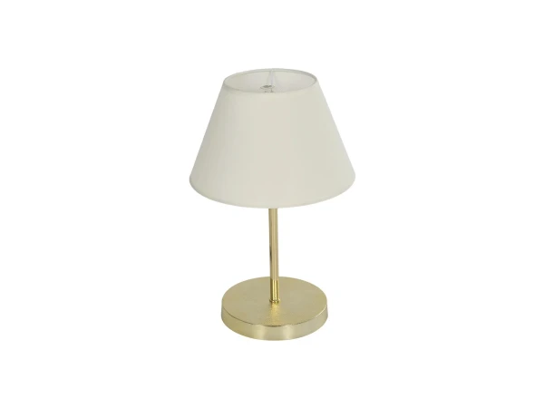 GLOBOSTAR® GLOSSY 204-0071 Μοντέρνο Επιτραπέζιο Φωτιστικό Πορτατίφ με Ντουί 1 x E27 AC 220-240V IP20 - Χρυσό & Λευκό - Μ22 x Π22 x Υ34cm