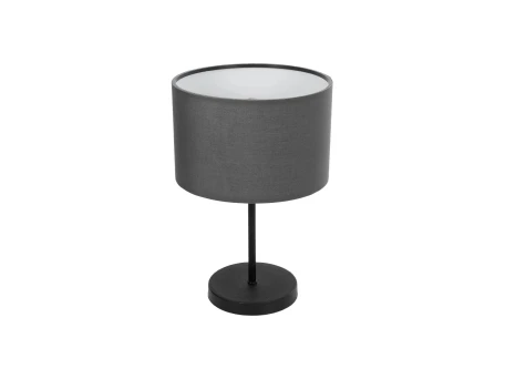 GLOBOSTAR® LARA 204-0076 Μοντέρνο Επιτραπέζιο Φωτιστικό Πορτατίφ με Ντουί 1 x E27 AC 220-240V IP20 - Μαύρο - Μ24 x Π24 x Υ36cm