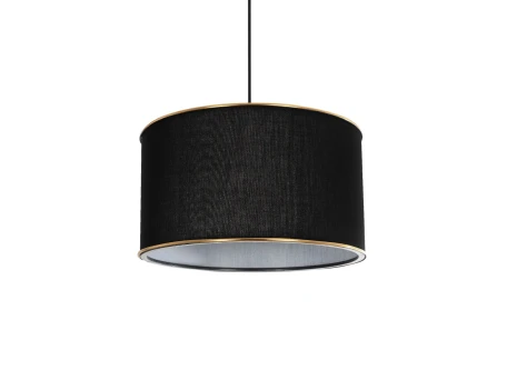 GLOBOSTAR® LOFTY 204-0092 Μοντέρνο Κρεμαστό Φωτιστικό Οροφής με Ντουί 1 x E27 AC 220-240V IP20 - Μαύρο - Μ37 x Π37 x Υ21cm