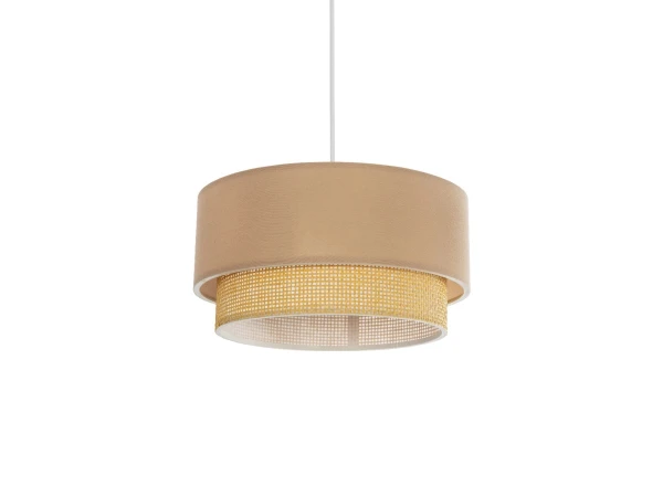 GLOBOSTAR® BIGGIE 204-0096 Μοντέρνο Κρεμαστό Φωτιστικό Οροφής με Ντουί 1 x E27 AC 220-240V IP20 - Μπεζ - Μ30 x Π30 x Υ17cm