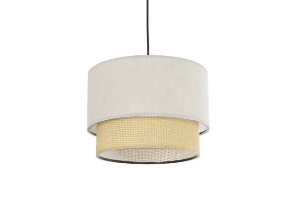 GLOBOSTAR® BIGGIE 204-0099 Μοντέρνο Κρεμαστό Φωτιστικό Οροφής με Ντουί 1 x E27 AC 220-240V IP20 - Μπεζ - Μ30 x Π30 x Υ23,5cm