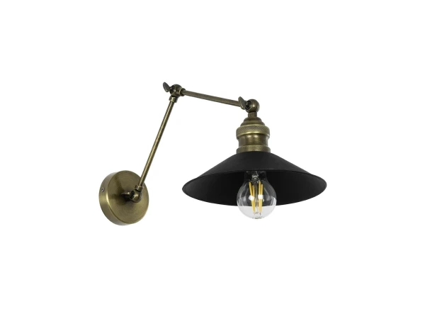 GLOBOSTAR® HAWK 204-0114 Μοντέρνο Φωτιστικό Τοίχου - Απλίκα με Ντουί 1 x E27 AC 220-240V IP20 - Μαύρο & Μπρούτζινο - Μ22 x Π44 x Υ23cm GLOBOSTAR® HAWK 204-0114 Μοντέρνο Φωτιστικό Τοίχου - Απλίκα με Ντουί 1 x E27 AC 220-240V IP20 - Μαύρο & Μπρούτζινο - Μ22 x Π44 x Υ23cm
