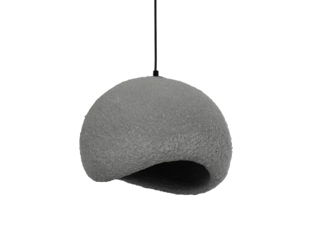 GLOBOSTAR® STONE 204-0122 Μοντέρνο Κρεμαστό Φωτιστικό Οροφής με Ντουί 1 x E27 AC 220-240V IP20 - Γκρι - Μ35 x Π31 x Υ26cm