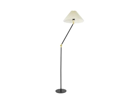 GLOBOSTAR® FLY 204-0127 Μοντέρνο Επιδαπέδιο Φωτιστικό με Ντουί 1 x E27 AC 220-240V IP20 - Μαύρο & Μπεζ - Μ72 x Π38 x Υ155cm