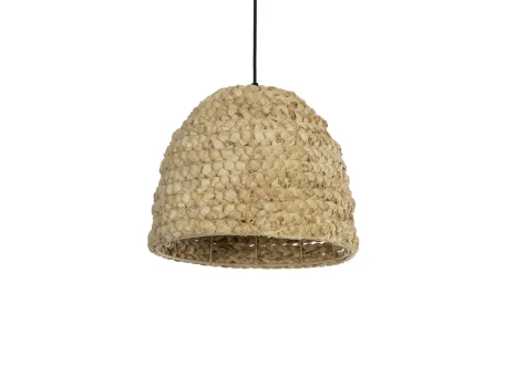 GLOBOSTAR® MEKA 204-0163 Boho Κρεμαστό Φωτιστικό Οροφής με Ντουί 1 x E27 AC 220-240V IP20 - Μπεζ - Μ30 x Π30 x Υ25cm