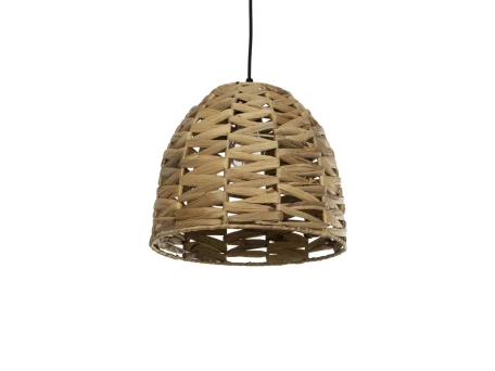 GLOBOSTAR® MEKA 204-0165 Boho Κρεμαστό Φωτιστικό Οροφής με Ντουί 1 x E27 AC 220-240V IP20 - Μπεζ - Μ30 x Π30 x Υ28cm