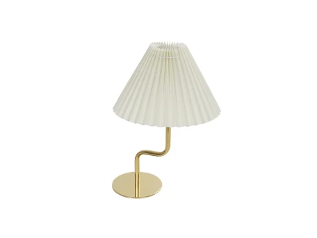 GLOBOSTAR® LIVL 204-0169 Μοντέρνο Επιτραπέζιο Φωτιστικό Πορτατίφ με Ντουί 1 x E27 AC 220-240V IP20 - Χρυσό & Μπεζ - Μ22 x Π22 x Υ34cm