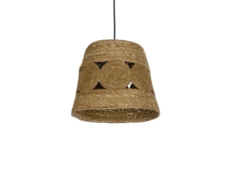 GLOBOSTAR® PANIER 204-0170 Boho Κρεμαστό Φωτιστικό Οροφής με Ντουί 1 x E27 AC 220-240V IP20 - Μπεζ - Μ32 x Π32 x Υ30cm