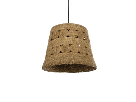 GLOBOSTAR® PANIER 204-0171 Boho Κρεμαστό Φωτιστικό Οροφής με Ντουί 1 x E27 AC 220-240V IP20 - Μπεζ - Μ32 x Π32 x Υ30cm