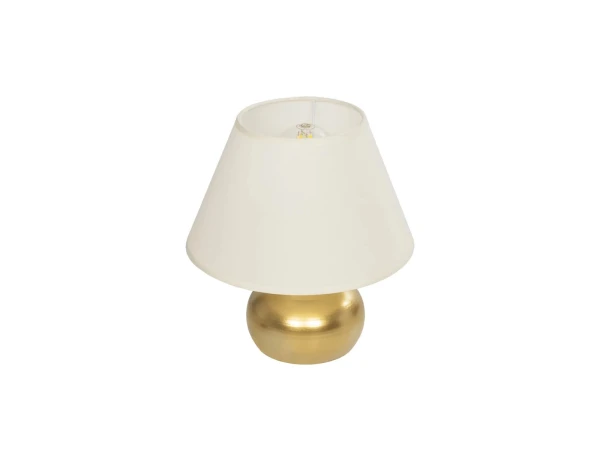 GLOBOSTAR® KORG 204-0184 Μοντέρνο Επιτραπέζιο Φωτιστικό Πορτατίφ με Ντουί 1 x E27 AC 220-240V IP20 - Χάλκινο & Μπεζ - Μ17 x Π17 x Υ23cm