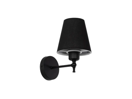 GLOBOSTAR® ELEGANTE 204-0185 Μοντέρνο Φωτιστικό Τοίχου - Απλίκα με Ντουί 1 x E27 AC 220-240V IP20 - Μαύρο - Μ14 x Π22 x Υ24cm